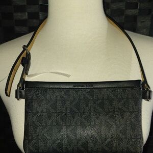 Michael Kors Black and Tan Crossbody Bag